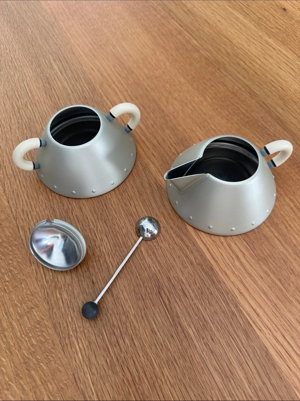 ** Vintage Alessi Sugar & Creamer Set Designed by Michael Graves **